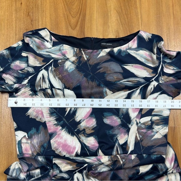 Maggy London Women’s Floral Print Midi Dress in Multicolor Size 14 - Picture 6 of 10